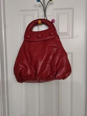 Classic Red Women's Tote Bag with Top Handle